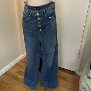 Gap wide leg denim jeans
